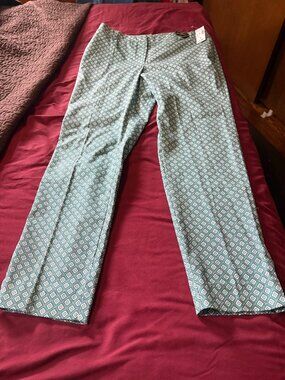 NWT Roz & Ali Womens Patterned Pants Size 8